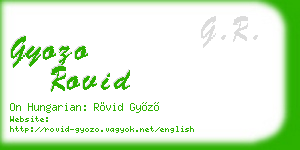 gyozo rovid business card
